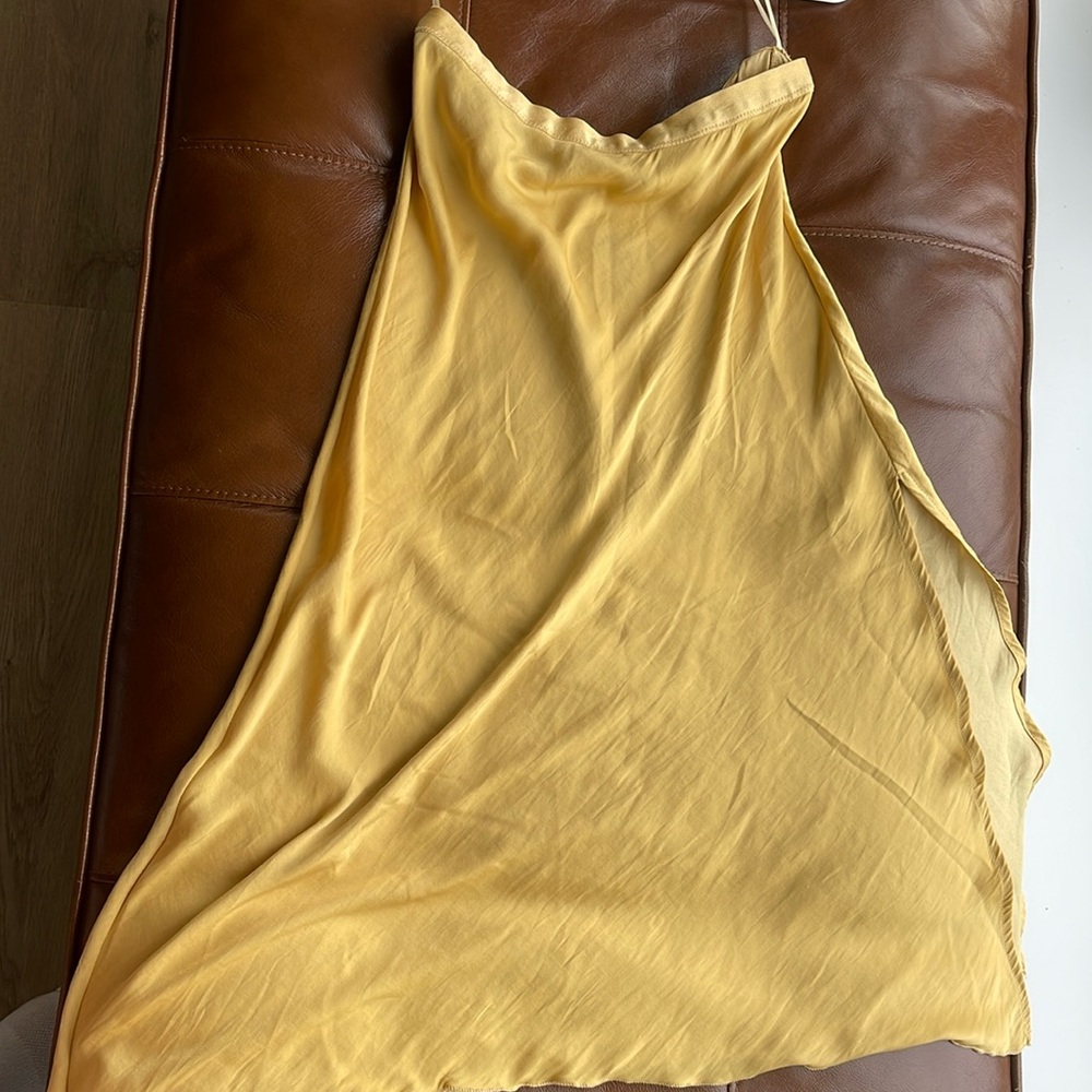 Free people satin midi skirt